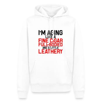I'm Aging Like A Fine Cigar 3 - Männer Premium Bio Hoodie - Weiß - Vorne - Nico (187cm)