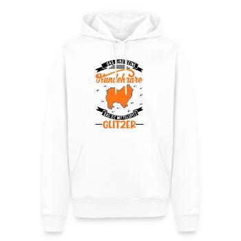 Mittelspitz Glitzer - Männer Premium Bio Hoodie - Weiß - Vorne - Nico (187cm)