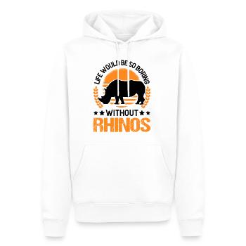 Life would be so boring without Rhinos Nashorn - Männer Premium Bio Hoodie - Weiß - Vorne - Nico (187cm)