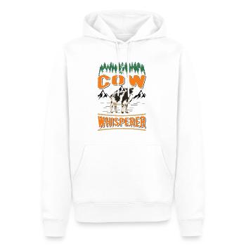 Cow Whisperer Farmer Cattle Breeder Cows - Men’s Premium Organic Hoodie - white - Front - Nico (187cm)