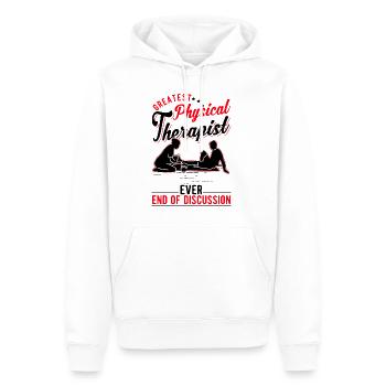 Meilleur kinésithérapeute physiothérapie Physio - Sweat à capuche Premium bio Homme - blanc - Devant - Nico (187cm)