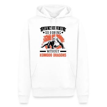 Komodowaran Geschenk Komodo Dragon Waran - Männer Premium Bio Hoodie - Weiß - Vorne - Nico (187cm)