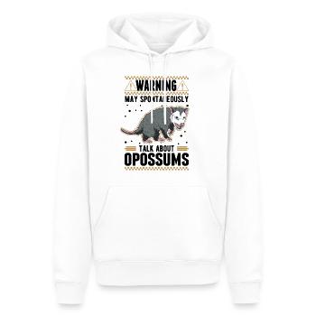 Opossum Geschenk Possum Beutelratte - Männer Premium Bio Hoodie - Weiß - Vorne - Nico (187cm)