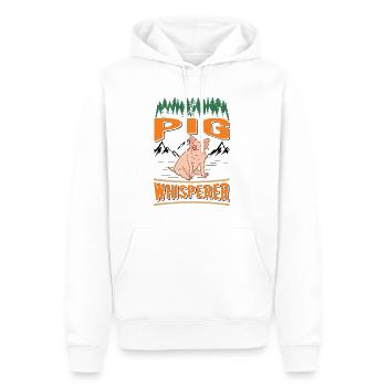 Schweine Flüsterer Geschenk Landwirt Schweinchen - Männer Premium Bio Hoodie - Weiß - Vorne - Nico (187cm)