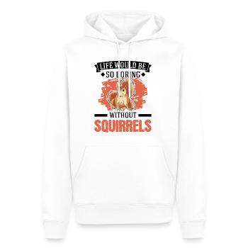 Squirrel Gift Squirrel Grey Squirrel - Men’s Premium Organic Hoodie - white - Front - Nico (187cm)