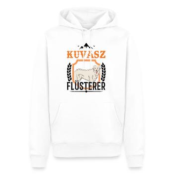 Kuvasz Flüsterer - Männer Premium Bio Hoodie - Weiß - Vorne - Nico (187cm)