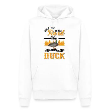 Canard Cadeau Canard Éleveur de Canard - Sweat à capuche Premium bio Homme - blanc - Devant - Nico (187cm)