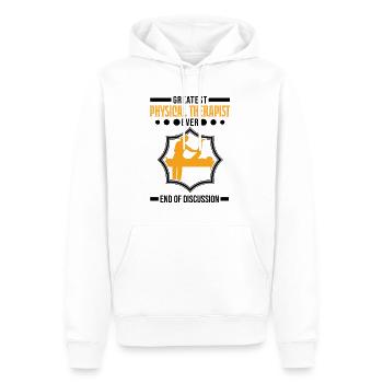 Meilleur physiothérapeute Physiothérapie Physio - Sweat à capuche Premium bio Homme - blanc - Devant - Nico (187cm)