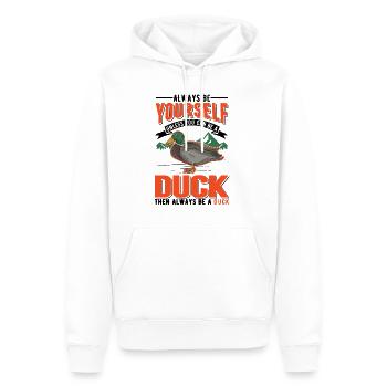 Canard Cadeau Canard Éleveur de Canard - Sweat à capuche Premium bio Homme - blanc - Devant - Nico (187cm)