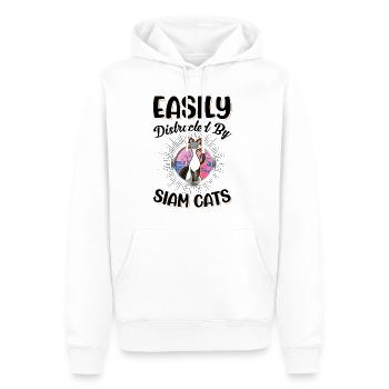 Siamkatze Siam Cat Siamesische Katze - Männer Premium Bio Hoodie - Weiß - Vorne - Nico (187cm)