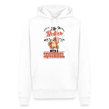 La vie est meilleure avec un écureuil Eichhörnchen - Sweat à capuche Premium bio Homme - blanc - Devant - Nico (187cm)