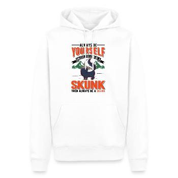 Always be yourself Unless you can be a Skunk - Männer Premium Bio Hoodie - Weiß - Vorne - Nico (187cm)