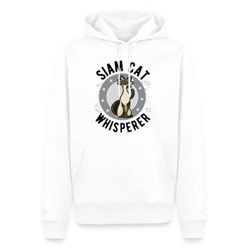 Siamkatzen Flüsterer Siamesische Katze - Männer Premium Bio Hoodie - Weiß - Vorne - Nico (187cm)
