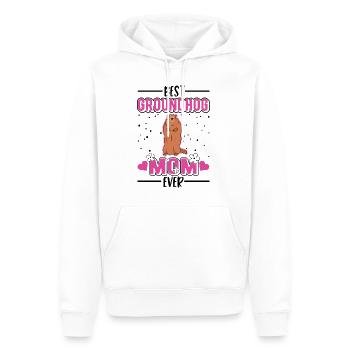 Murmeltier Mama Groundhog Mom Woodchuck - Männer Premium Bio Hoodie - Weiß - Vorne - Nico (187cm)