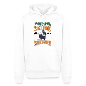 Skunk Whisperer Stinktier - Sweat à capuche Premium bio Homme - blanc - Devant - Nico (187cm)