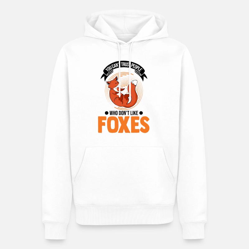 Fuchs Geschenk Rotfuchs - Männer Premium Bio Hoodie - Weiß