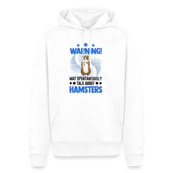 Warnung Hamster Hamsterrad Goldhamster - Männer Premium Bio Hoodie - Weiß - Vorne - Nico (187cm)