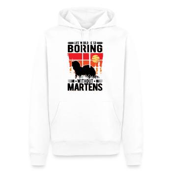 La vie serait si ennuyeuse sans Martens Marder - Sweat à capuche Premium bio Homme - blanc - Devant - Nico (187cm)