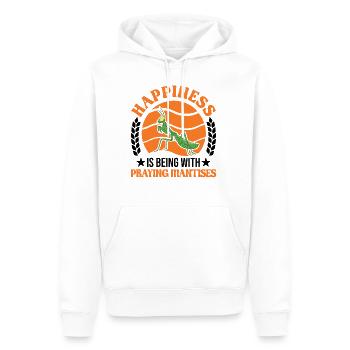 Mante religieuse mante mante mante mante - Sweat à capuche Premium bio Homme - blanc - Devant - Nico (187cm)