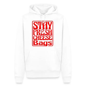 Stay Fresh Cheese Bags 19 - Männer Premium Bio Hoodie - Weiß - Vorne - Nico (187cm)