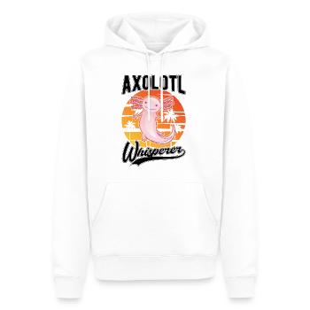 Axolotl Flüsterer Axolotl Whisperer - Sweat à capuche Premium bio Homme - blanc - Devant - Nico (187cm)
