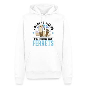 Ferret Lover Ferret Cadeau - Sweat à capuche Premium bio Homme - blanc - Devant - Nico (187cm)