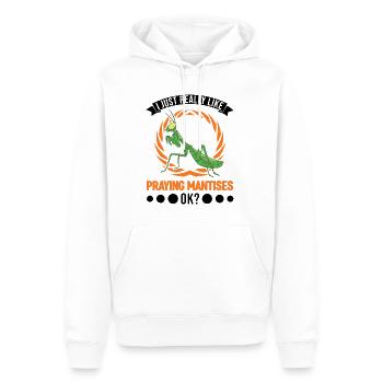 Gottesanbeterin Geschenk Mantis Fangschrecke - Männer Premium Bio Hoodie - Weiß - Vorne - Nico (187cm)