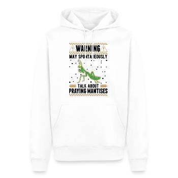 Mante religieuse mante mante mante mante - Sweat à capuche Premium bio Homme - blanc - Devant - Nico (187cm)