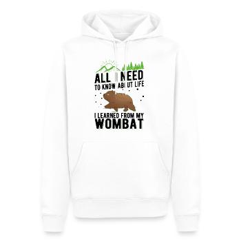 Australischer Wombat - Männer Premium Bio Hoodie - Weiß - Vorne - Nico (187cm)