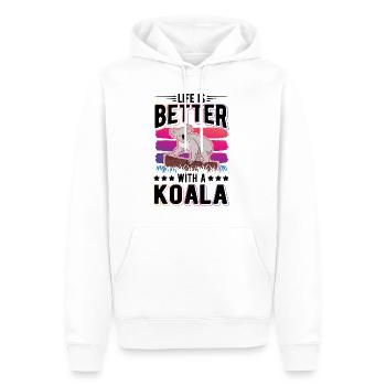 Life is better with a Koala Koala Bear - Men’s Premium Organic Hoodie - white - Front - Nico (187cm)