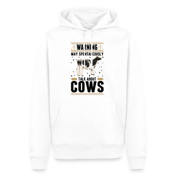 Peut parler spontanément de Vaches Vaches D’élevage Vaches - Sweat à capuche Premium bio Homme - blanc - Devant - Nico (187cm)