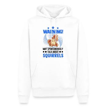 Avertissement Écureuil Écureuil gris - Sweat à capuche Premium bio Homme - blanc - Devant - Nico (187cm)