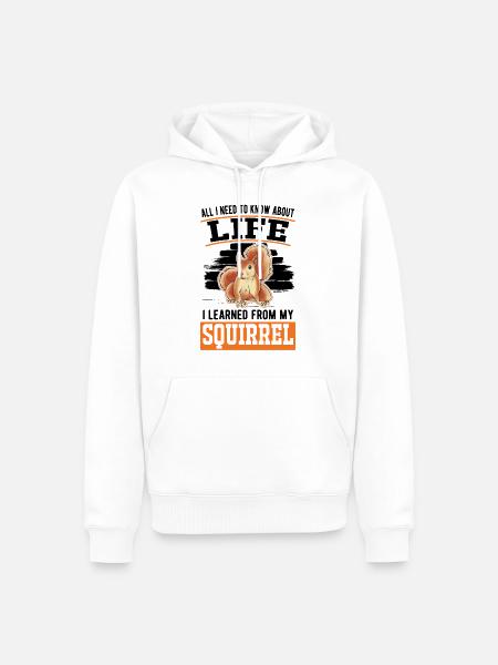 Eichhörnchen Geschenk Grauhörnchen Squirrel - Männer Premium Bio Hoodie - Weiß