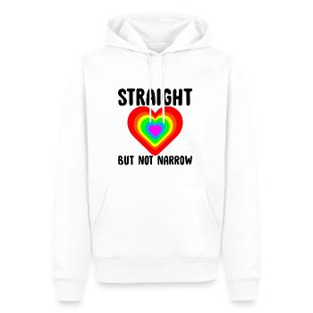 Droit mais pas étroit 2 - Sweat à capuche Premium bio Homme - blanc - Devant - Nico (187cm)