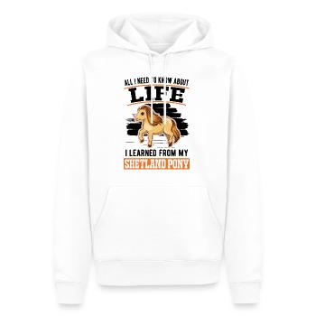 Shetland Pony Shetland Pony Shetty - Sweat à capuche Premium bio Homme - blanc - Devant - Nico (187cm)