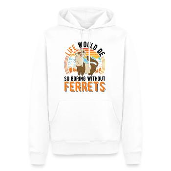 Ferret Lover Ferret Cadeau - Sweat à capuche Premium bio Homme - blanc - Devant - Nico (187cm)