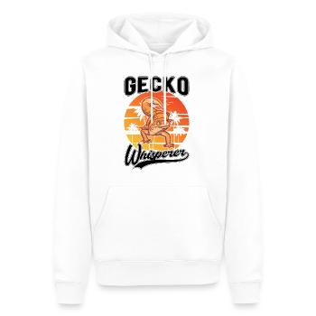 Gecko Whisperer Gecko Whisperer Leopard Gecko - Men’s Premium Organic Hoodie - white - Front - Nico (187cm)
