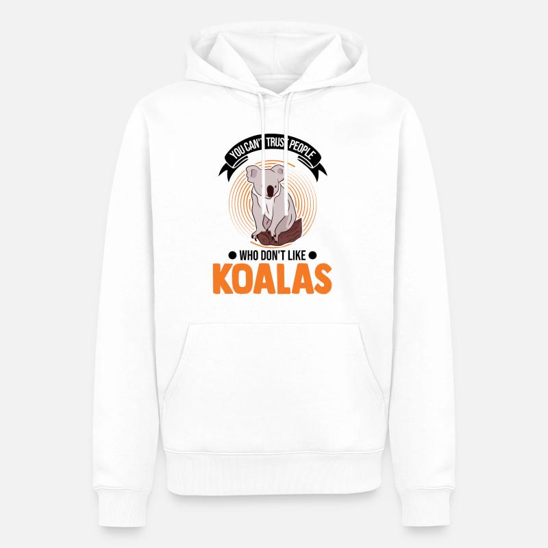 Koala Geschenk Koalabär - Männer Premium Bio Hoodie - Weiß