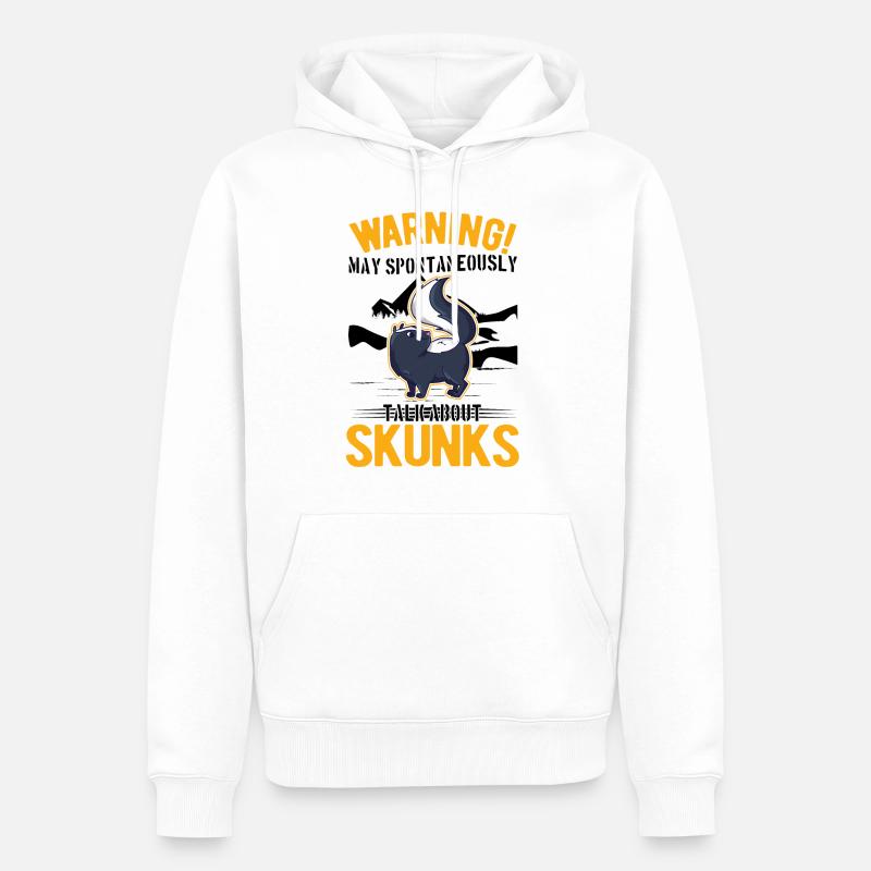 Avertissement Skunk Propriétaire Skunk - Sweat à capuche Premium bio Homme - blanc