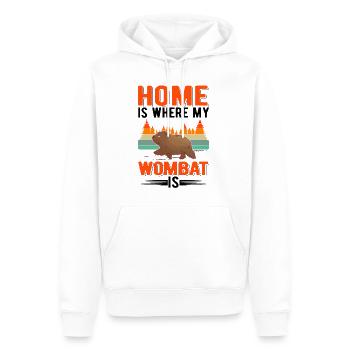 Home is where my Wombat is - Männer Premium Bio Hoodie - Weiß - Vorne - Nico (187cm)