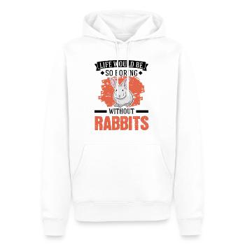 Lapin Cadeau Lapin Lapin Lapin - Sweat à capuche Premium bio Homme - blanc - Devant - Nico (187cm)