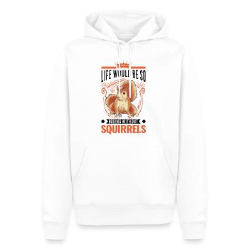 Squirrel Gift Squirrel Grey Squirrel - Men’s Premium Organic Hoodie - white - Front - Nico (187cm)