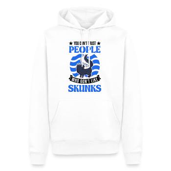 Amateurs de mouffette - Sweat à capuche Premium bio Homme - blanc - Devant - Nico (187cm)