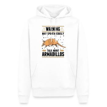 May spontaneously talk about Armadillos - Männer Premium Bio Hoodie - Weiß - Vorne - Nico (187cm)