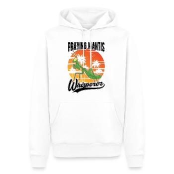 Mante religieuse Whisperer Mante de Manti - Sweat à capuche Premium bio Homme - blanc - Devant - Nico (187cm)