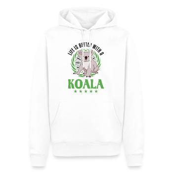 Life is better with a Koala Koala Bear - Men’s Premium Organic Hoodie - white - Front - Nico (187cm)