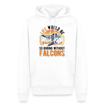Falkner Geschenk Falke Falknerei Turmfalke - Männer Premium Bio Hoodie - Weiß - Vorne - Nico (187cm)