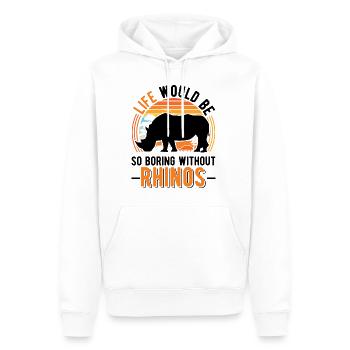 Life would be so boring without Rhinos Nashorn - Männer Premium Bio Hoodie - Weiß - Vorne - Nico (187cm)