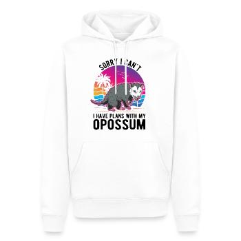 Opossum Geschenk Possum Beutelratte - Männer Premium Bio Hoodie - Weiß - Vorne - Nico (187cm)