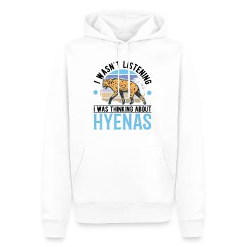 Hyäne Geschenk Erdwolf Hyena - Männer Premium Bio Hoodie - Weiß - Vorne - Nico (187cm)
